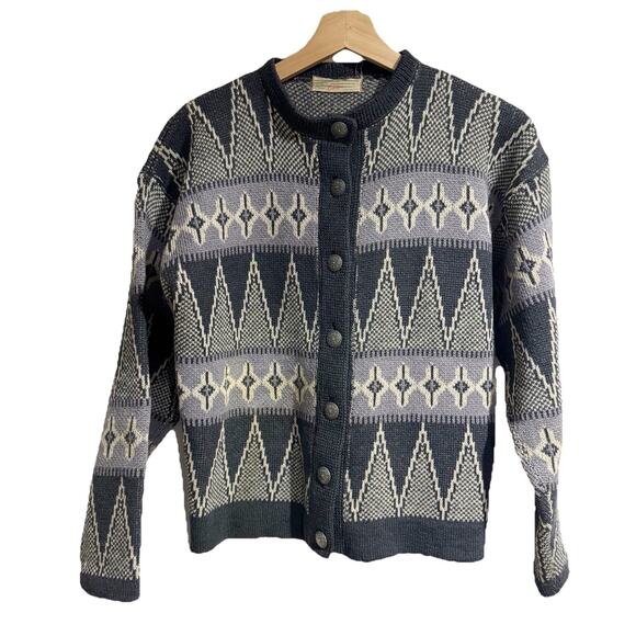 A S Evebofoss Sandane Of Norway Pure New Wool Sweater/cardigan Sz 44 - Picture 1 of 6